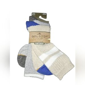 NWT Gold Toe Casual Comfort Camp Socks 2 Pairs